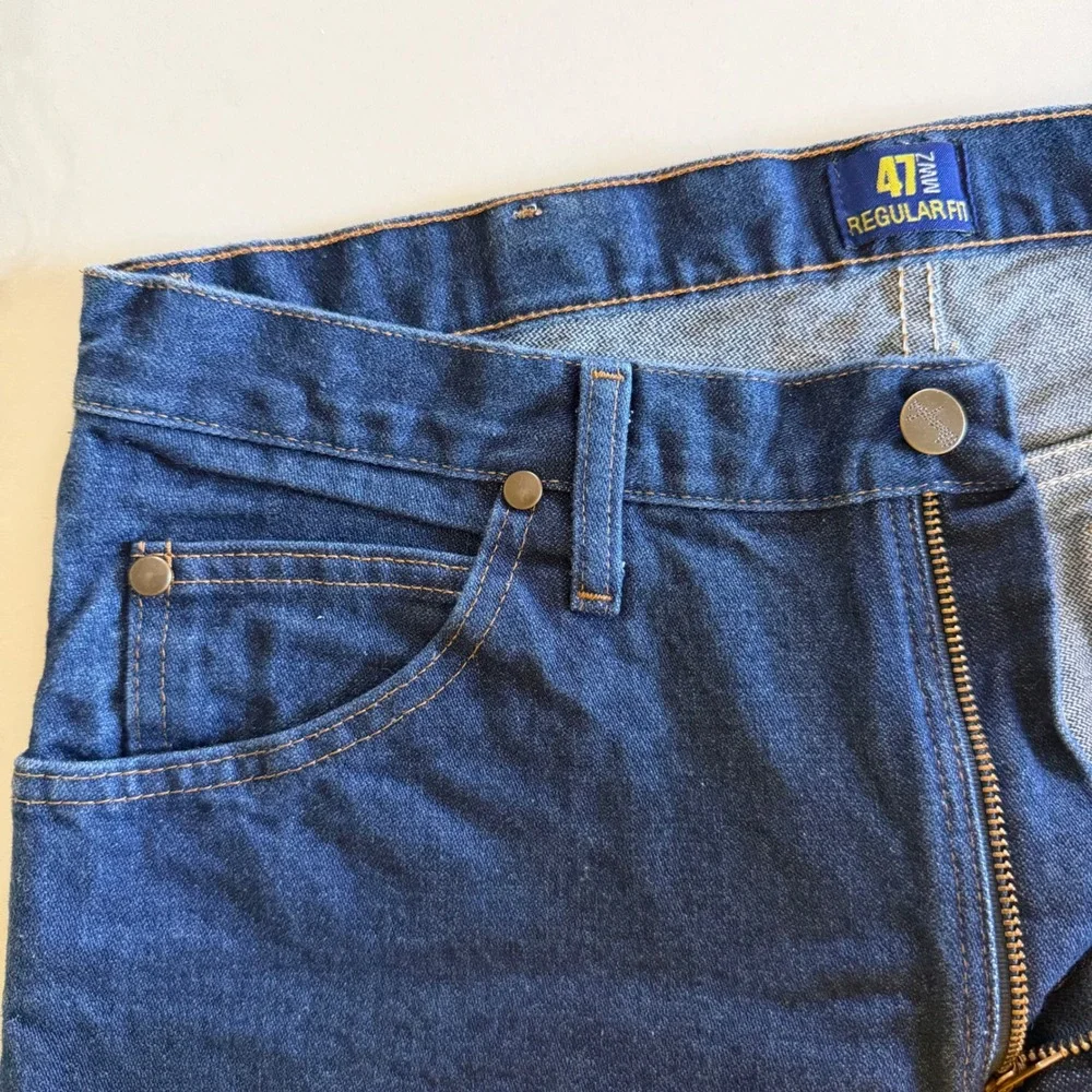 Wrangler 47MWZ Premium Performance Cowboy Cut Regular Fit Jeans Blue 33x34